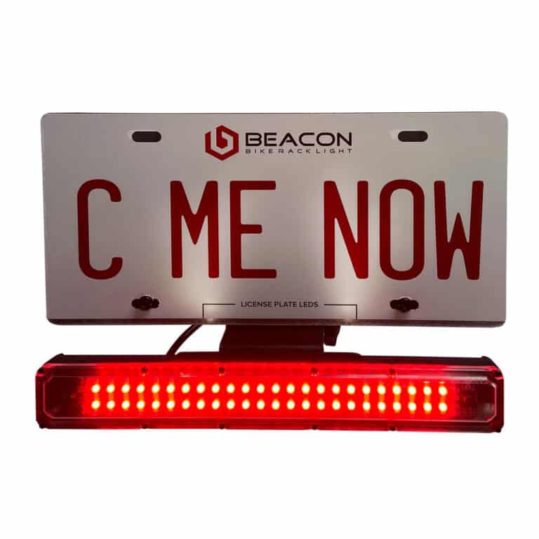 Bike Rack License Plate Holder Beacon Light